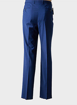 Pantalon slim talie cu cleme mărime normală albastru BRUNO SAINT HILAIRE bărbat