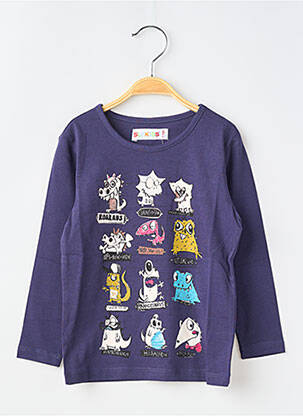 Tricou mâneci lungi mâneci lungi albastru SLYKIDS băiat