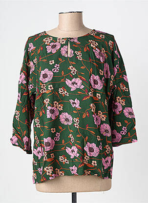 Top guler rotund mâneci lungi verde BRANDTEX femeie