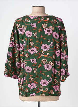Top guler rotund mâneci lungi verde BRANDTEX femeie