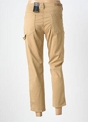 Pantalon 7/8 țesătură poplin mărime normală bej LUISA CERANO femeie