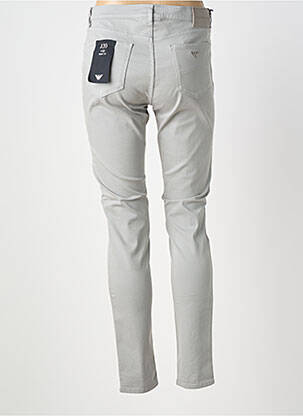 Pantalon slim țesătură poplin mărime normală gri EMPORIO ARMANI femeie