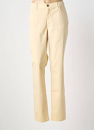 Pantalon slim țesătură poplin mărime normală galben TRUSSARDI JEANS femeie