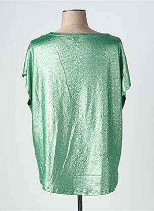 Top mâneci scurte mâneci scurte verde MAJESTIC FILATURES femeie
