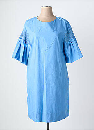 Rochie midi mâneci scurte mâneci scurte albastru MAX MARA femeie