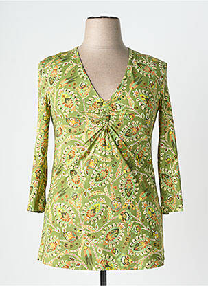 Top imprimeu fantezie mâneci lungi verde MALIPARMI femme