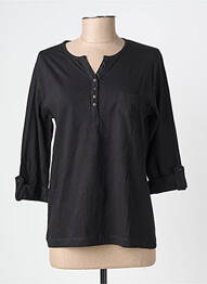 Tricou mâneci 3/4 mâneci 3/4 negru MIKAWEAR femeie