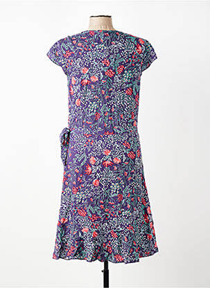 Rochie midi imprimeu fantezie mâneci scurte violet ESPRIT DE LA MER femeie