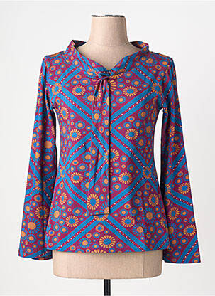 Tricou mâneci lungi mâneci lungi albastru MARGOT femeie