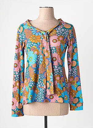 Tricou mâneci lungi mâneci lungi albastru MARGOT femeie