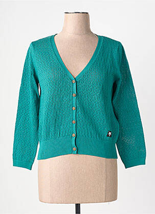 Vestă cu mâneci lungi mâneci 3/4 verde BLUTSGESCHWISTER femeie