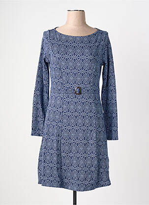 Rochie midi imprimeu fantezie mâneci lungi albastru BLUTSGESCHWISTER femeie