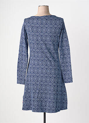 Rochie midi imprimeu fantezie mâneci lungi albastru BLUTSGESCHWISTER femeie