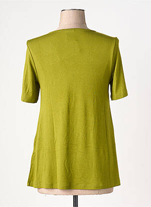 Tricou guler rotund mâneci scurte verde BY BASICS femeie