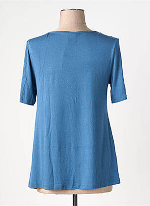 Tricou guler rotund mâneci scurte albastru BY BASICS femme