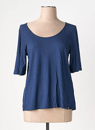 Tricou guler rotund mâneci scurte albastru BLUTSGESCHWISTER femeie
