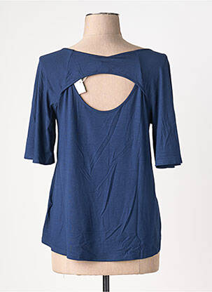 Tricou guler rotund mâneci scurte albastru BLUTSGESCHWISTER femeie