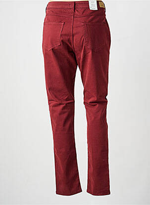 Pantalon slim țesătură poplin mărime normală roșu KANOPE femeie