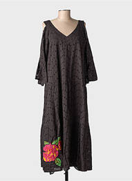 Rochie lungă mâneci scurte mâneci scurte negru RHUM RAISIN femeie