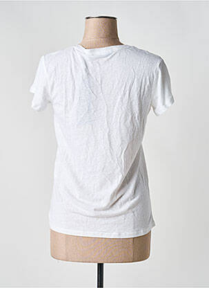 Top elasticitate mâneci scurte alb SCHOOL RAG femeie