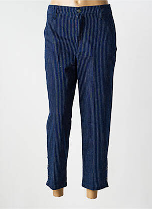 Pantalon 7/8 închidere cu fermoar sub clapetă cu cârlig albastru SALSA femeie