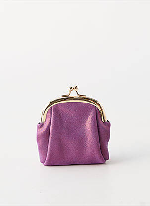 Portofel cusături întărite violet CRAZY LOU femeie