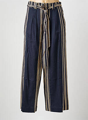 Pantalon drept țesătură poplin mărime normală albastru RHUM RAISIN femeie