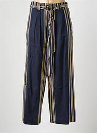 Pantalon drept țesătură poplin mărime normală albastru RHUM RAISIN femeie