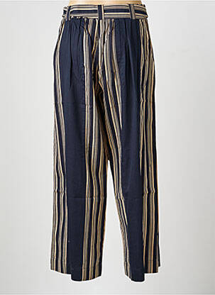 Pantalon drept țesătură poplin mărime normală albastru RHUM RAISIN femeie