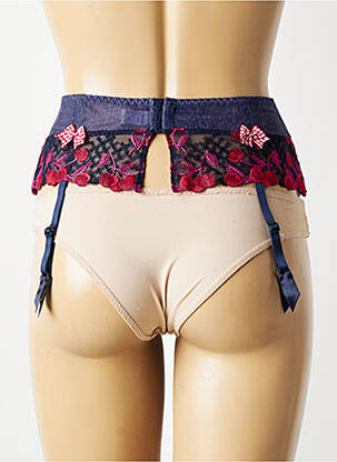 Corset/jartieră efect material satinat albastru AUBADE femeie