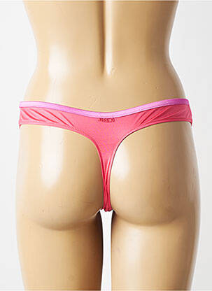Tanga efect material satinat roz MARIE JO femeie
