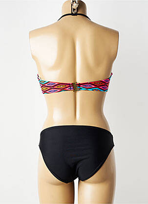Costum de baie din două piese elasticitate top bentiță negru DEIDAD femeie