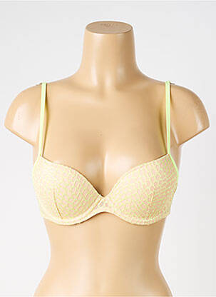 Sutien efect material satinat top sutien push-up galben MARIE JO femeie