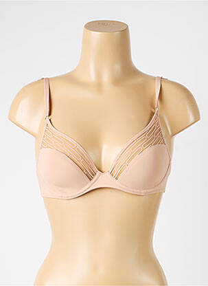 Sutien efect material satinat top sutien modelat culoare piersică MARIE JO femeie