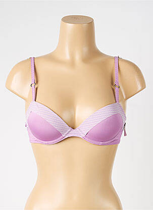 Sutien efect material satinat top sutien push-up violet MARIE JO femeie