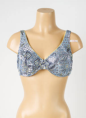 Sutien de costum de baie elasticitate sutien balconet cu decolteu înalt albastru ESPRIT femeie