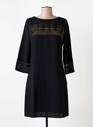 Rochie scurtă mâneci 3/4 mâneci 3/4 negru DEVERNOIS femeie