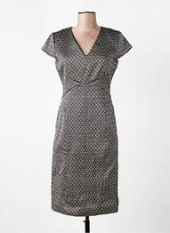 Rochie midi mâneci scurte mâneci scurte gri BROOKS BROTHERS femeie