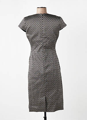 Rochie midi mâneci scurte mâneci scurte gri BROOKS BROTHERS femeie