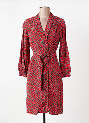 Rochie scurtă mâneci lungi mâneci lungi roșu ONE STEP femeie