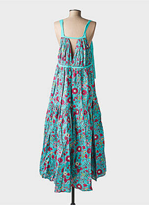Rochie lungă imprimeu floral bretele subțiri albastru RHUM RAISIN femeie