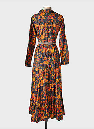 Rochie lungă mâneci lungi mâneci lungi portocalie RHUM RAISIN femeie