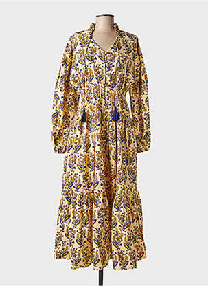Rochie lungă mâneci lungi mâneci lungi bej RHUM RAISIN femeie