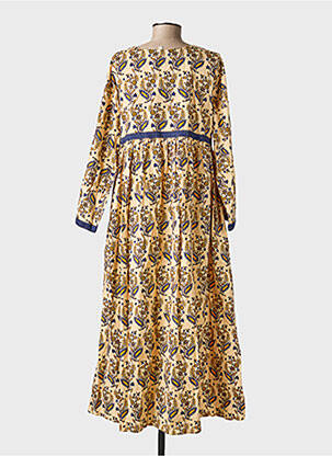 Rochie lungă mâneci lungi mâneci lungi galben RHUM RAISIN femeie
