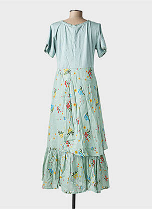 Rochie lungă mâneci scurte mâneci scurte verde RHUM RAISIN femeie