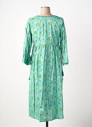 Rochie midi mâneci 3/4 mâneci 3/4 verde RHUM RAISIN femeie