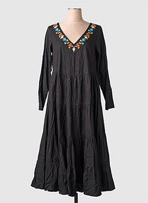 Rochie midi mâneci lungi mâneci lungi negru RHUM RAISIN femeie