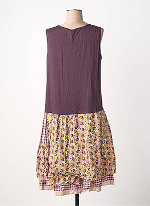 Rochie midi imprimeu fantezie fără mâneci violet RHUM RAISIN femeie