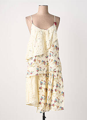 Rochie midi imprimeu floral bretele subțiri bej RHUM RAISIN femeie