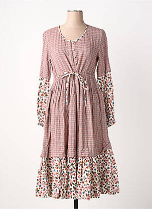 Rochie midi mâneci lungi mâneci lungi roz RHUM RAISIN femeie